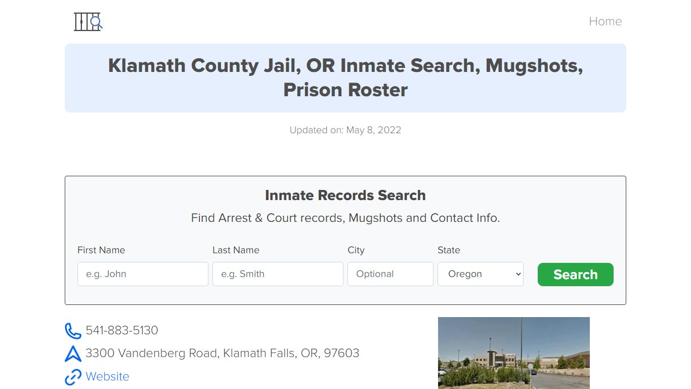 Klamath County Jail, OR Inmate Search, Mugshots, Prison ...